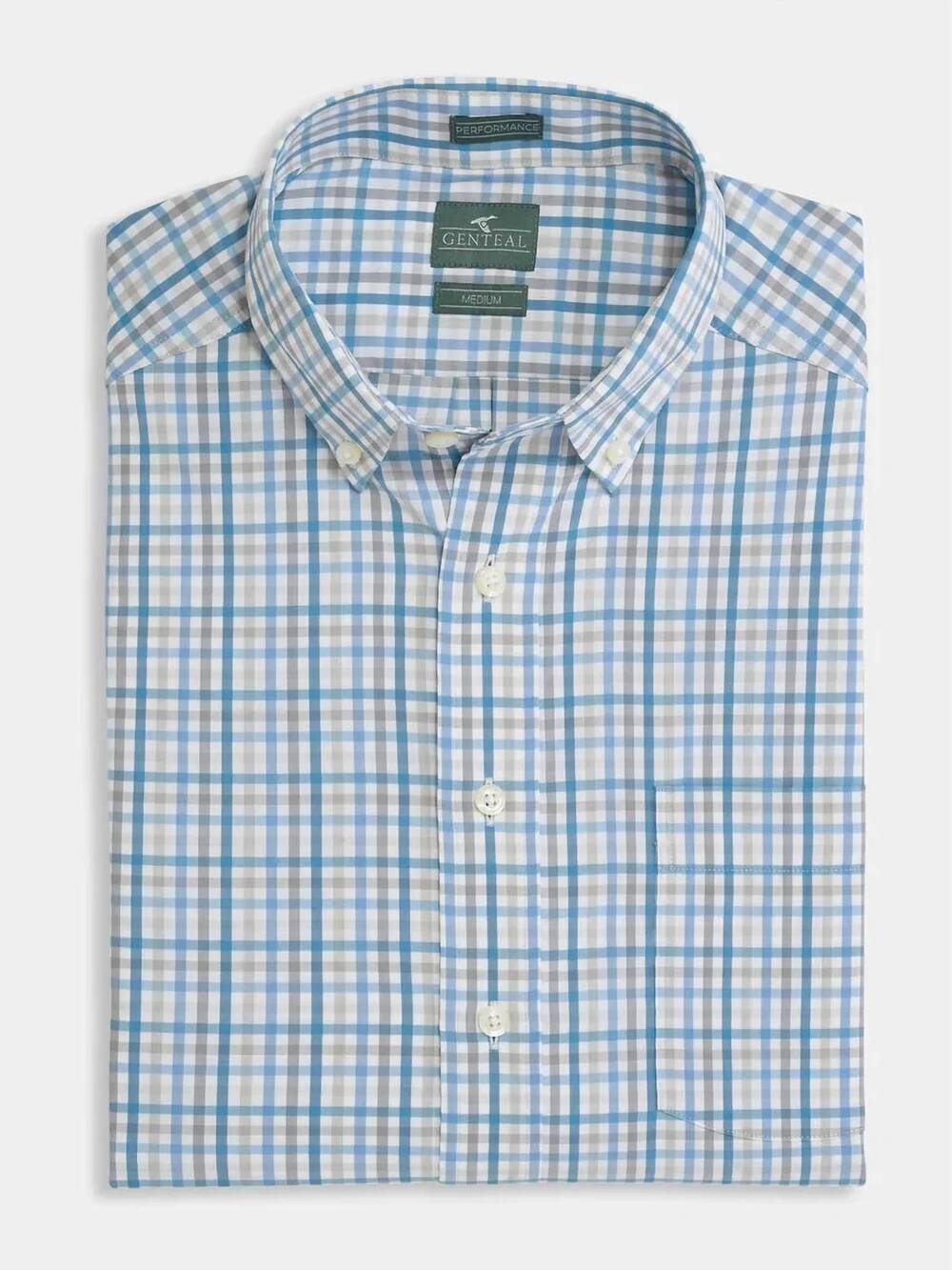 NEW GENTEAL men's eldredge litetec sport shirt in oslo gray